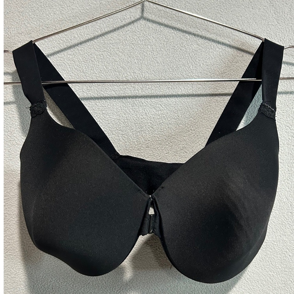 Spanx Bra-llelujah Front Close Bra Women 38D Black Full Coverage Underwire